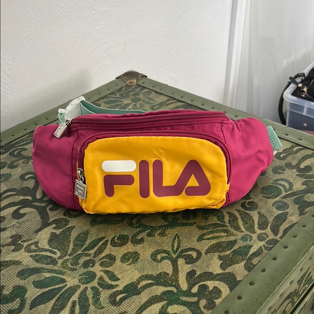 Fila Magenta and Mustard Waist Bag